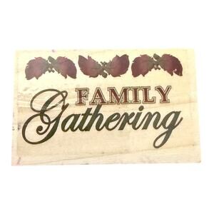 Family Gathering Holiday Rubber Stamp